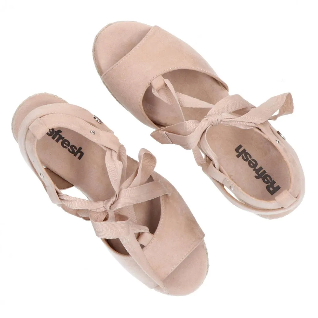 170771 MICROFIBER SANDALS Beige