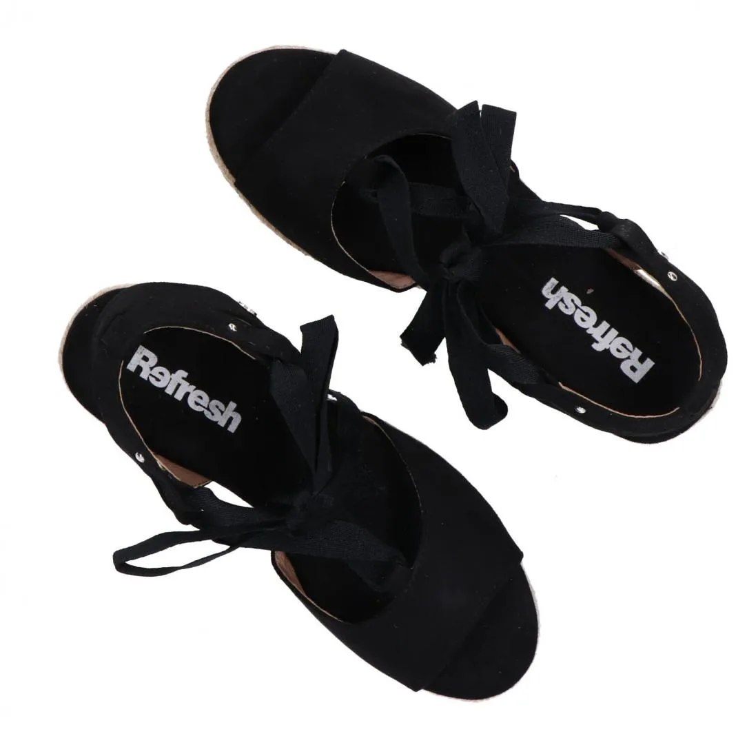 170771 MICROFIBER SANDALS Nero