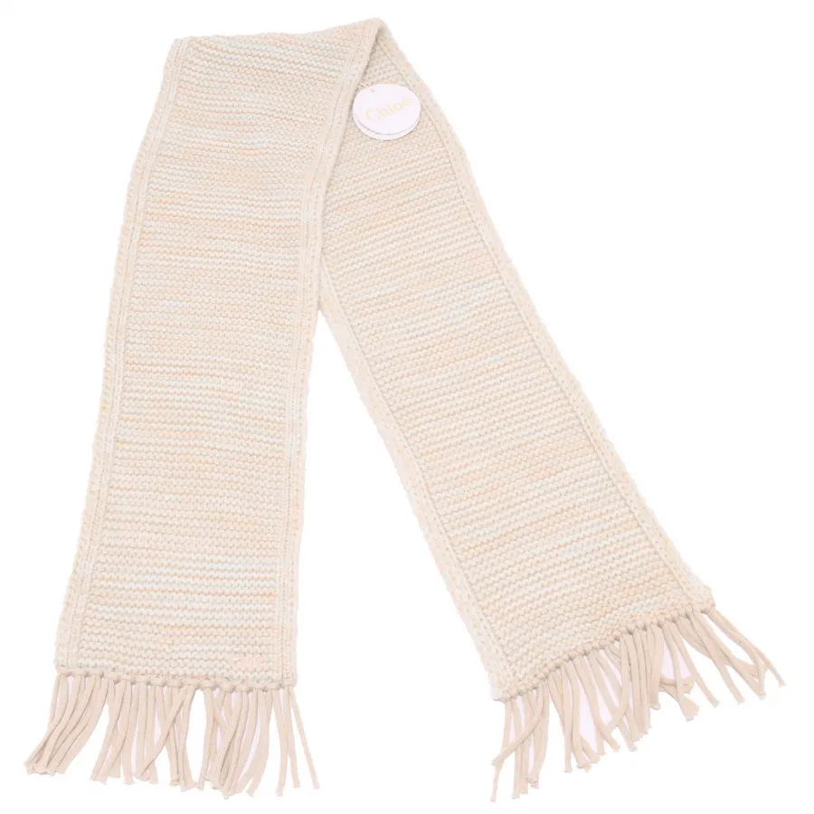 4767U sciarpa bimba CHLOE' beige/light blue scarf kid girl