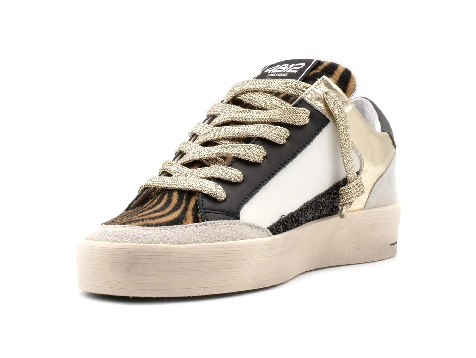 4B12 Kyle Sneakers Made in Italy Donna Animalier Tomaia Pelle