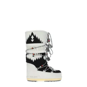 Alanui Stivali Moon boot Donna Tessuto Grigio/Nero