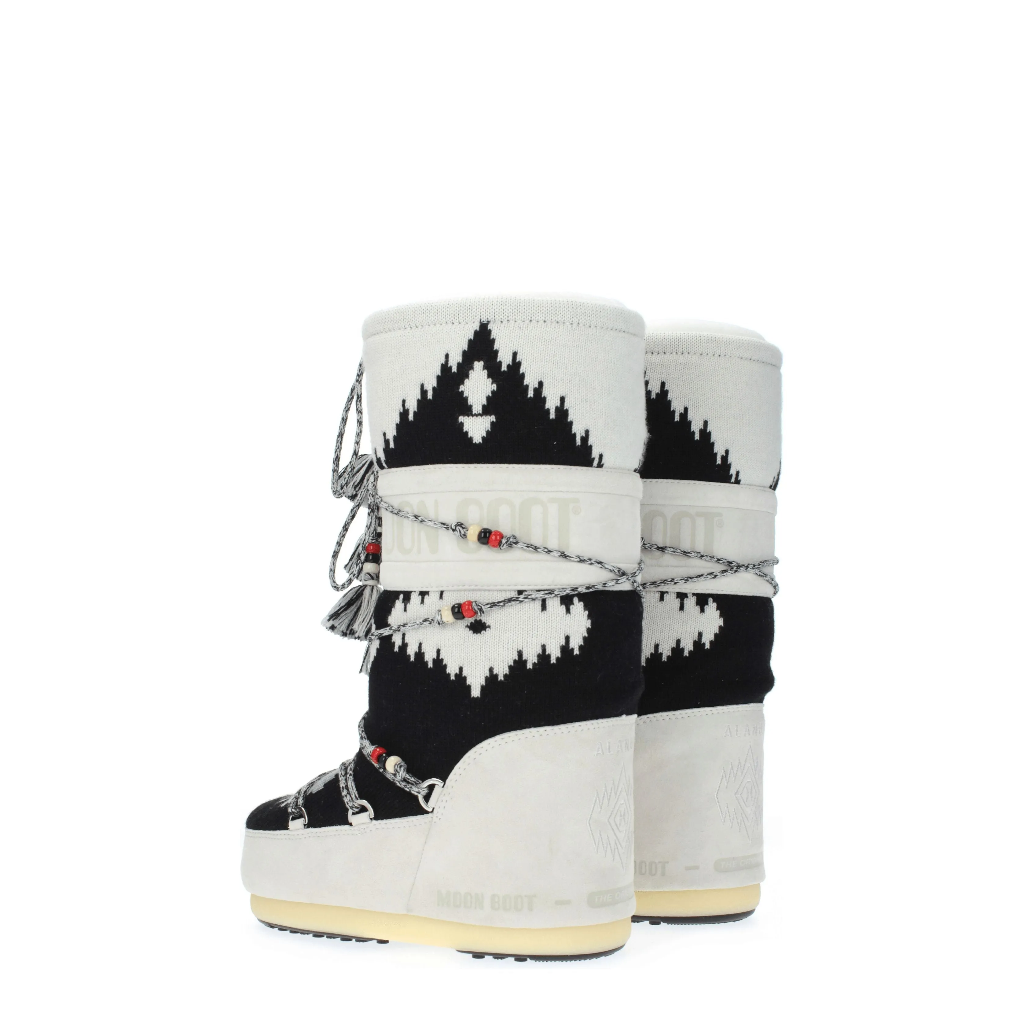 Alanui Stivali Moon boot Donna Tessuto Grigio/Nero