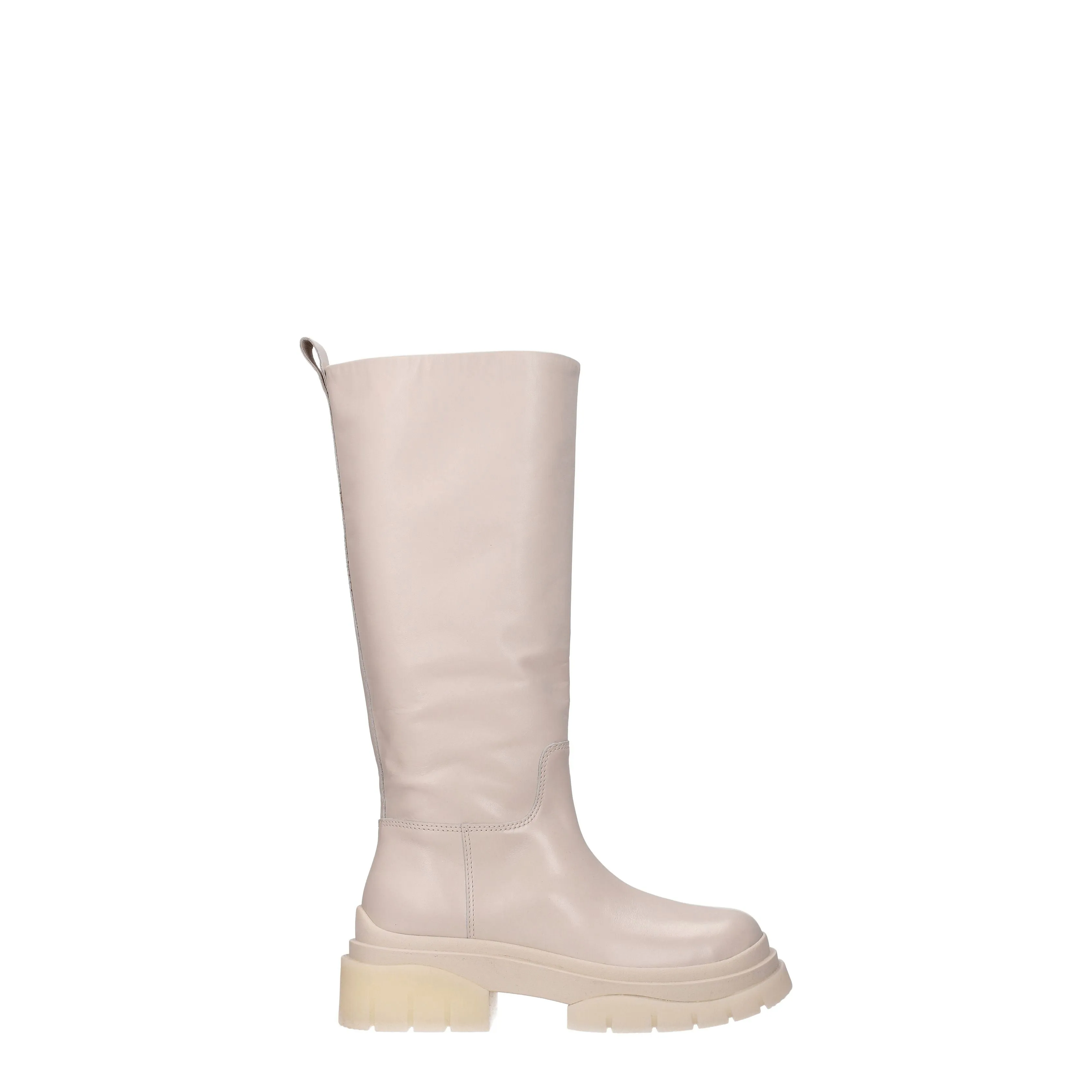 Ash Stivali Donna Pelle Beige/Crema