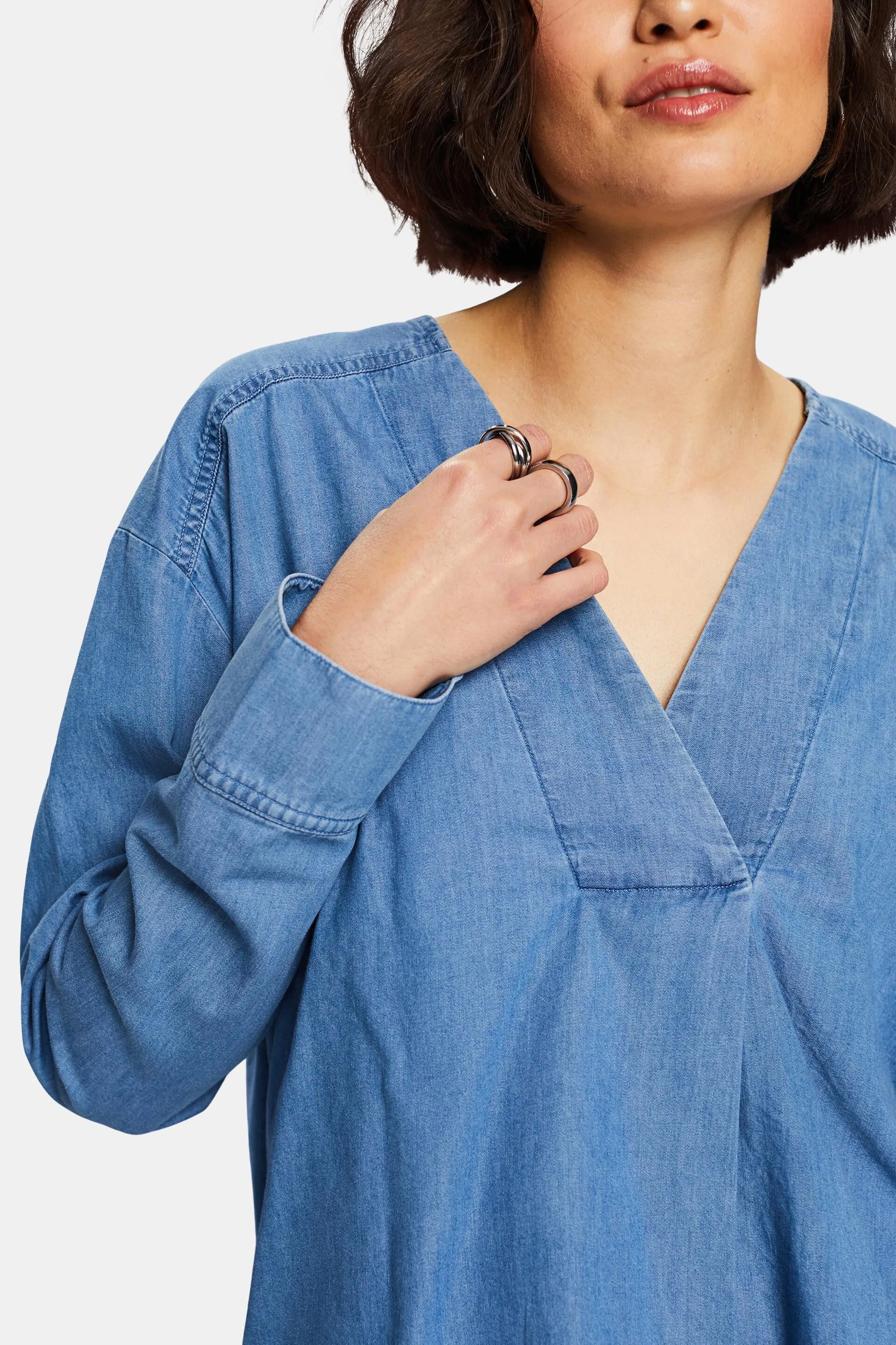 Blusa leggera in denim