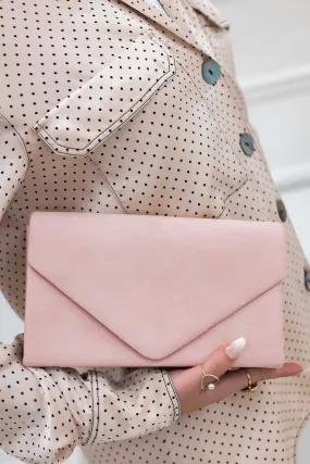 Borsa - pochette B205 rosa scamosciata