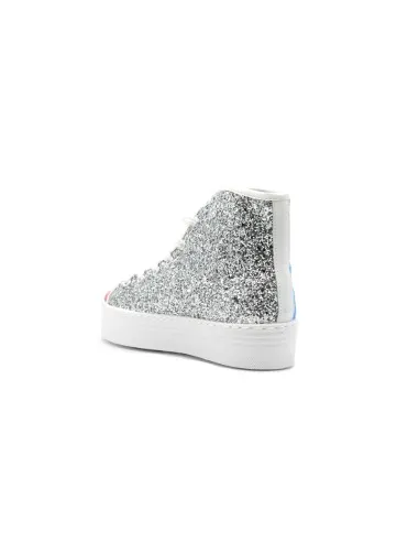 Chiara Ferragni Sneaker alta in glitter  