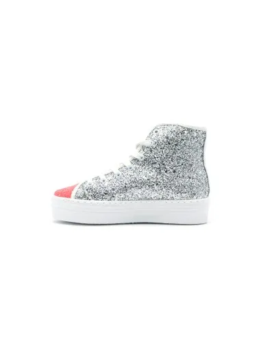 Chiara Ferragni Sneaker alta in glitter  