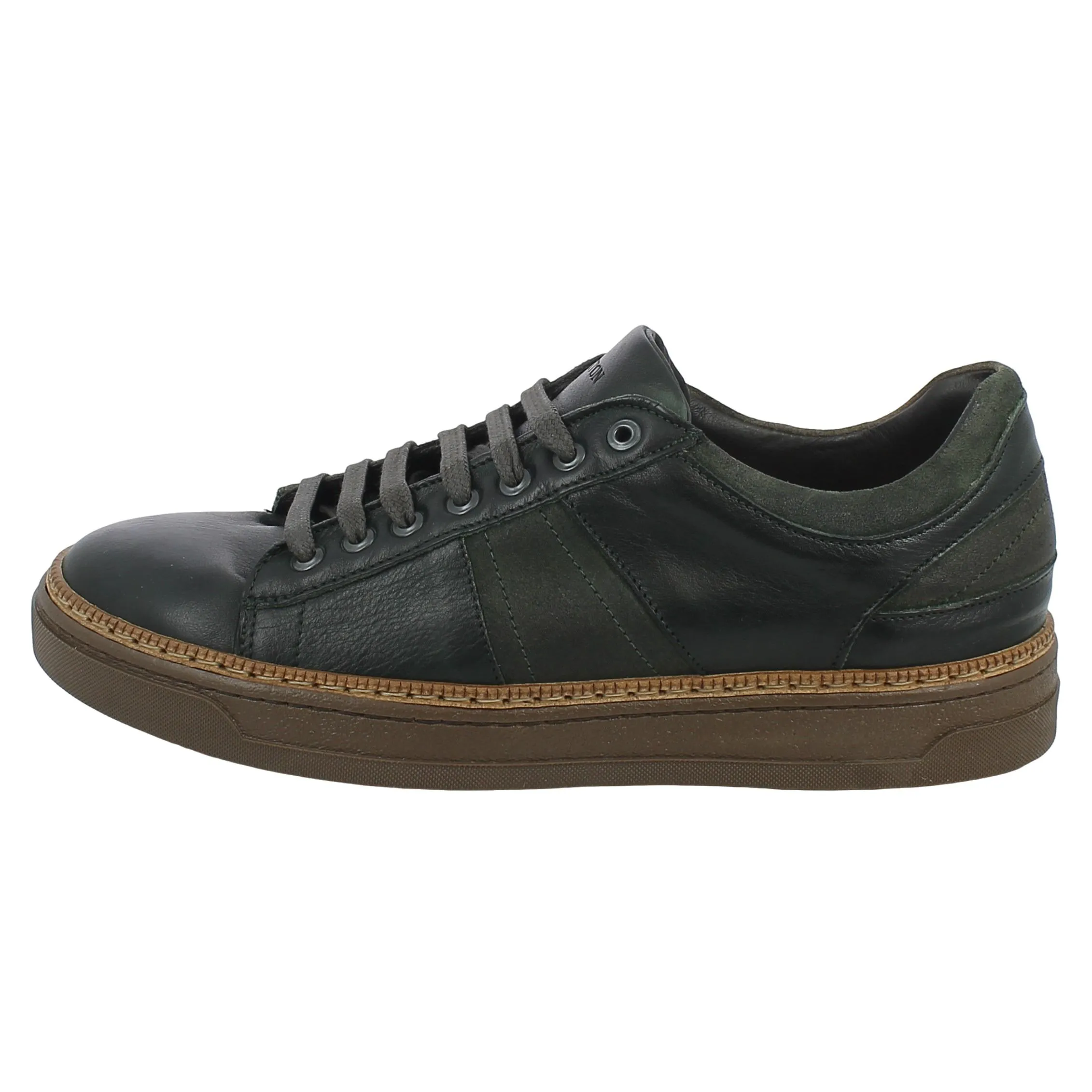 Exton  Sneaker in pelle verdone 