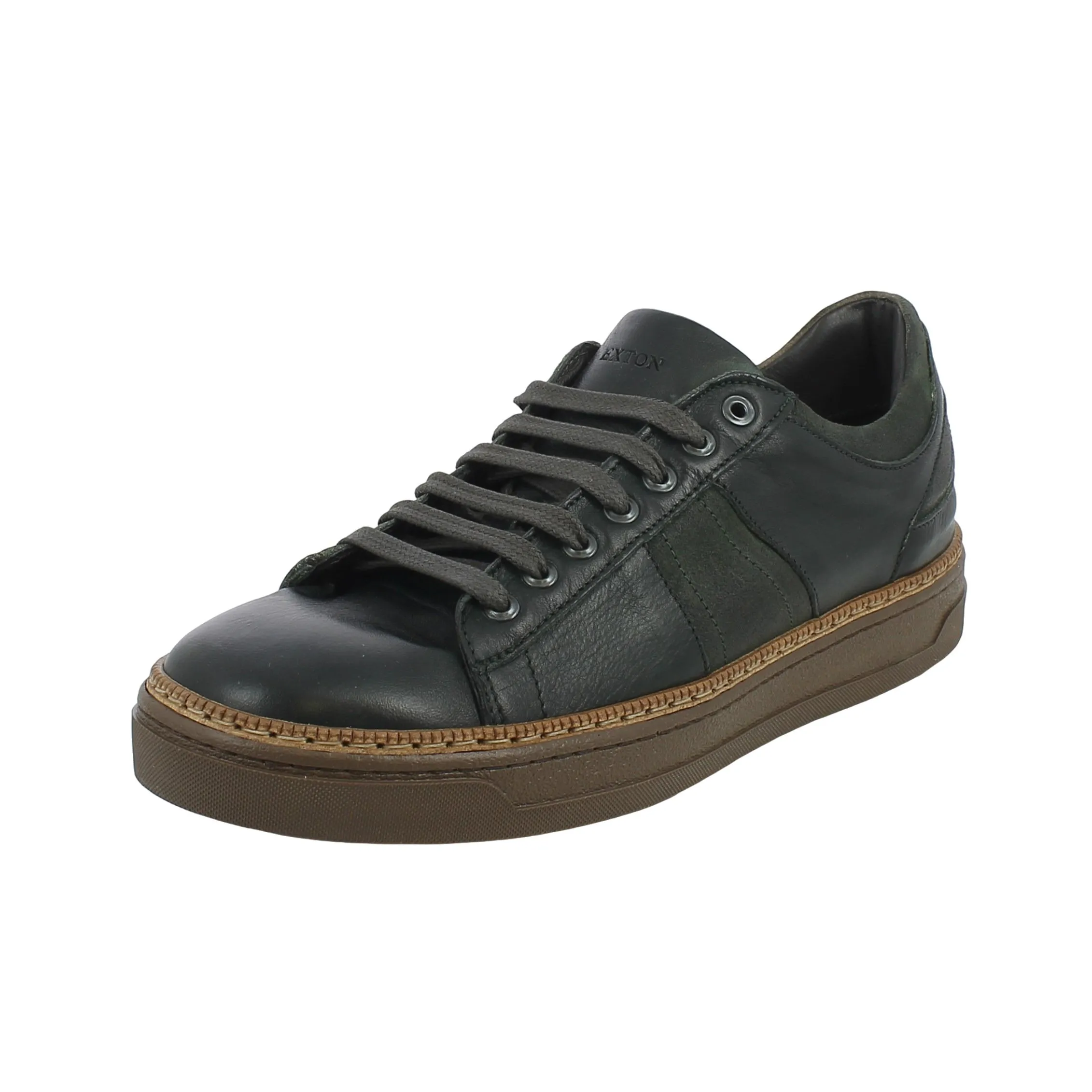 Exton  Sneaker in pelle verdone 