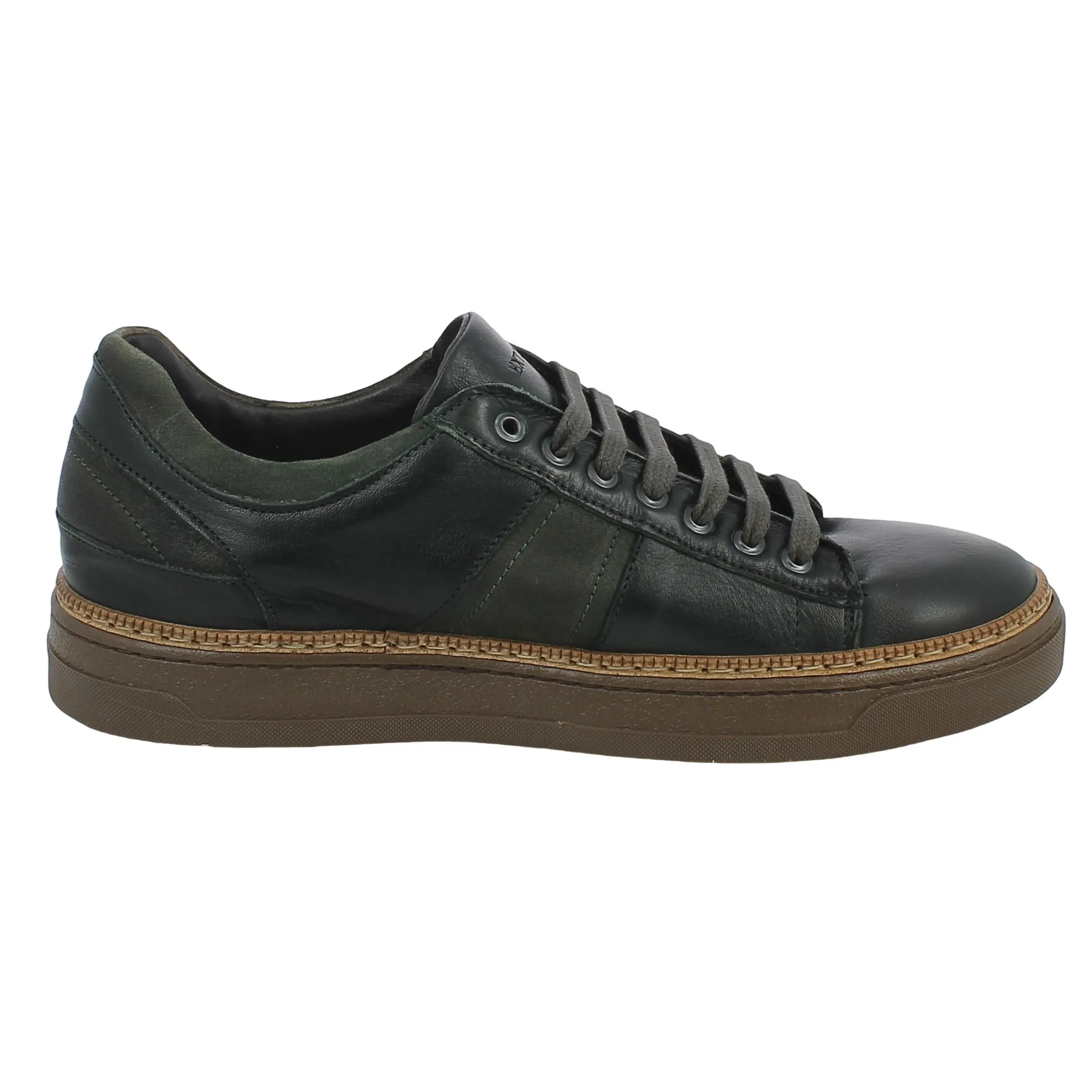 Exton  Sneaker in pelle verdone 