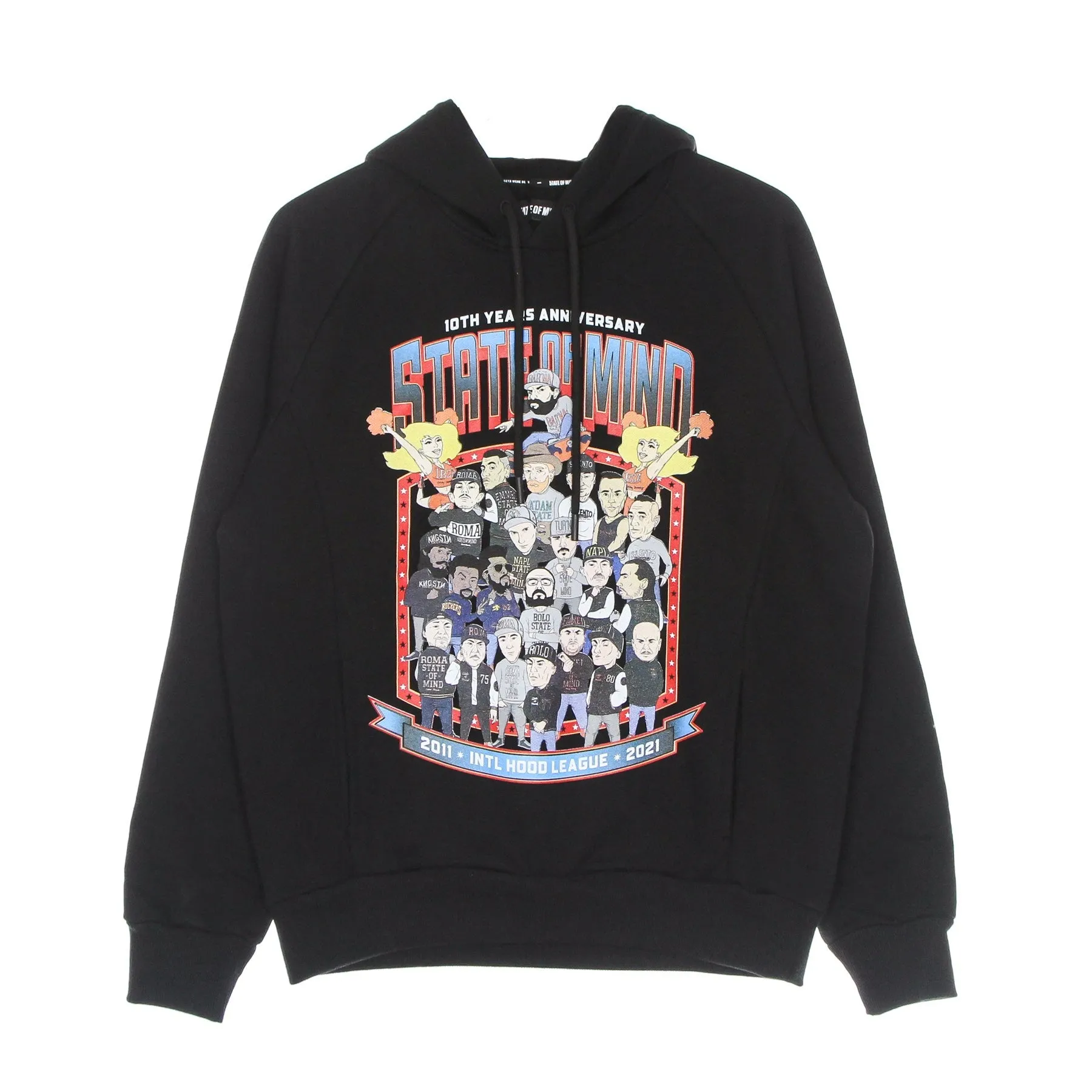 Felpa Cappuccio Uomo 10th Years Anniversary League Hoodie Black