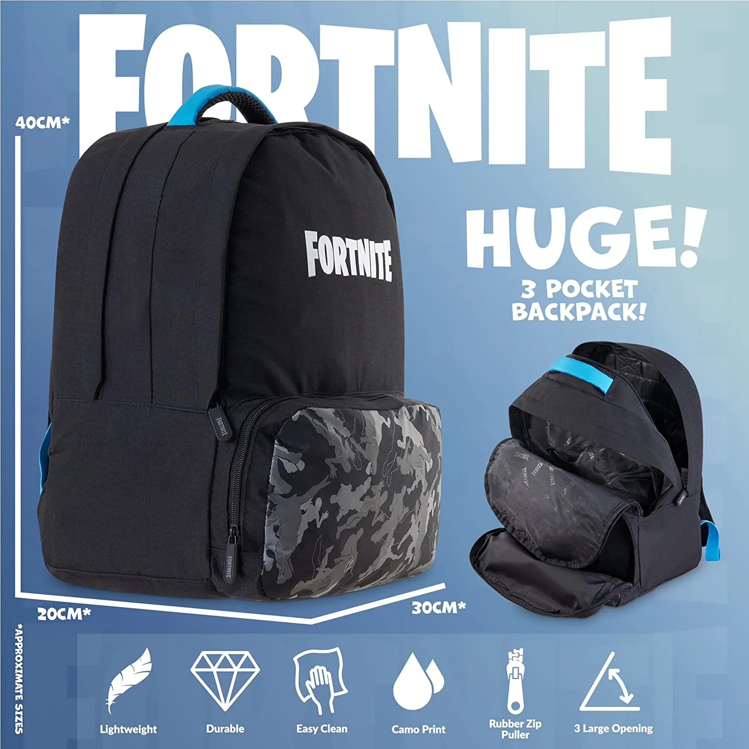 Fortnite Zaino Scuola Elementare, Zaino Scuola Media e Superiore, Gadget Ufficiale