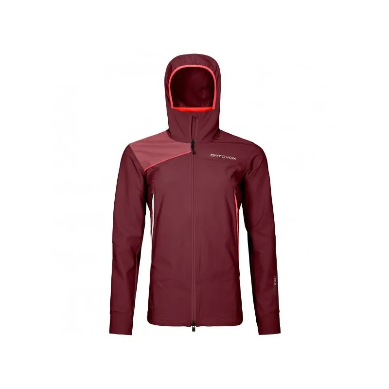 Giacca softshell da donna Ortovox PALA HOODED JACKET W (winetasting)