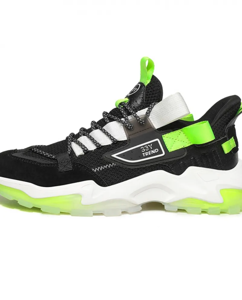 Hot New Chunky Sneakers Uomo Scarpe Nero Outdoor Trend Alta qualità Pla