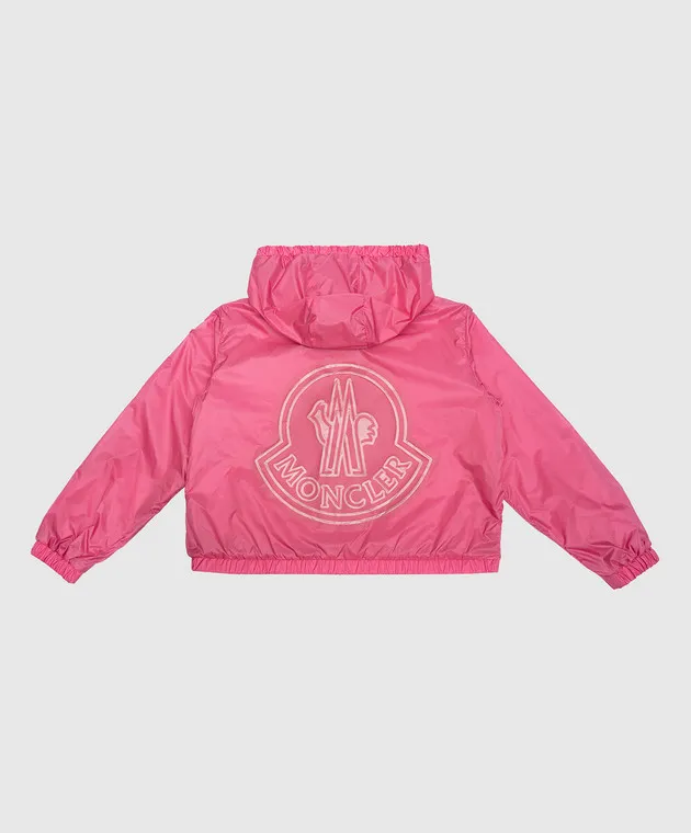 Moncler ENFANT Giacca a vento Terbish rosa baby con logo 1A00064595YT46