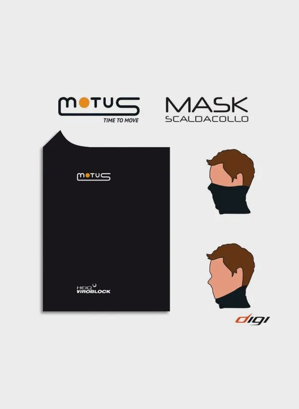 MOTUS MASK SCALDACOLLO collare microfibra taglio mascherina con viroblock