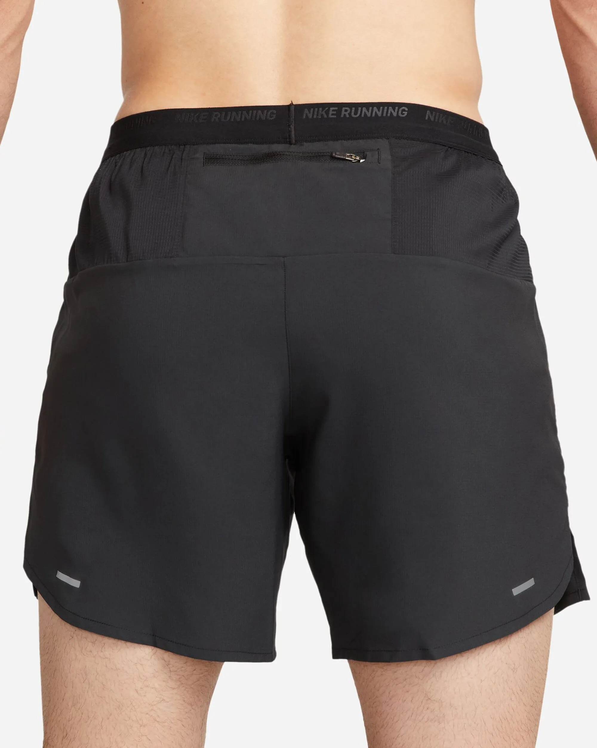 Nike Shorts da running 18 cm con slip foderati Dri-FIT Stride Nero Uomo