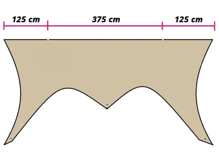 Obelink Outdoor Sunroof 375 cm tendalino universale per caravan