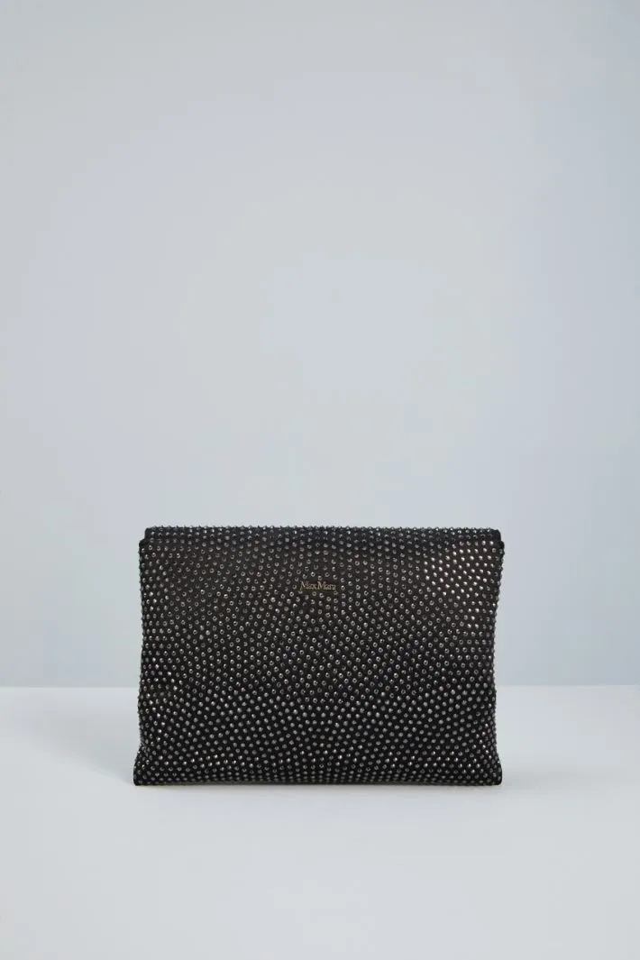 Pochette a busta con strass