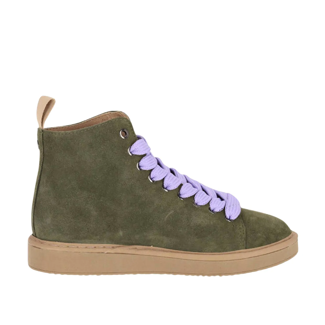 Polacchini Donna Panchic P01 Suede Verde Militare