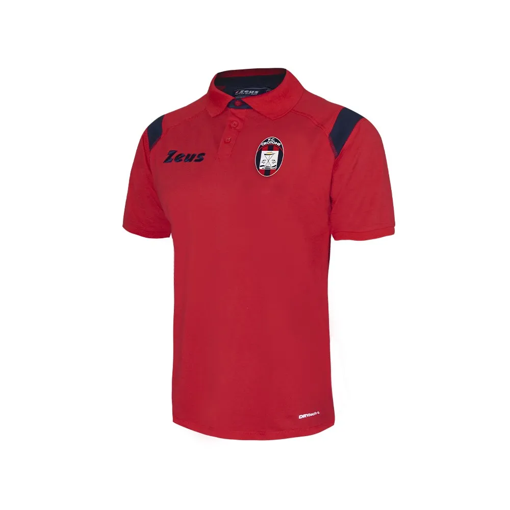 POLO DA PASSEGGIO FC CROTONE CALCIO COLORE ROSSO BLU