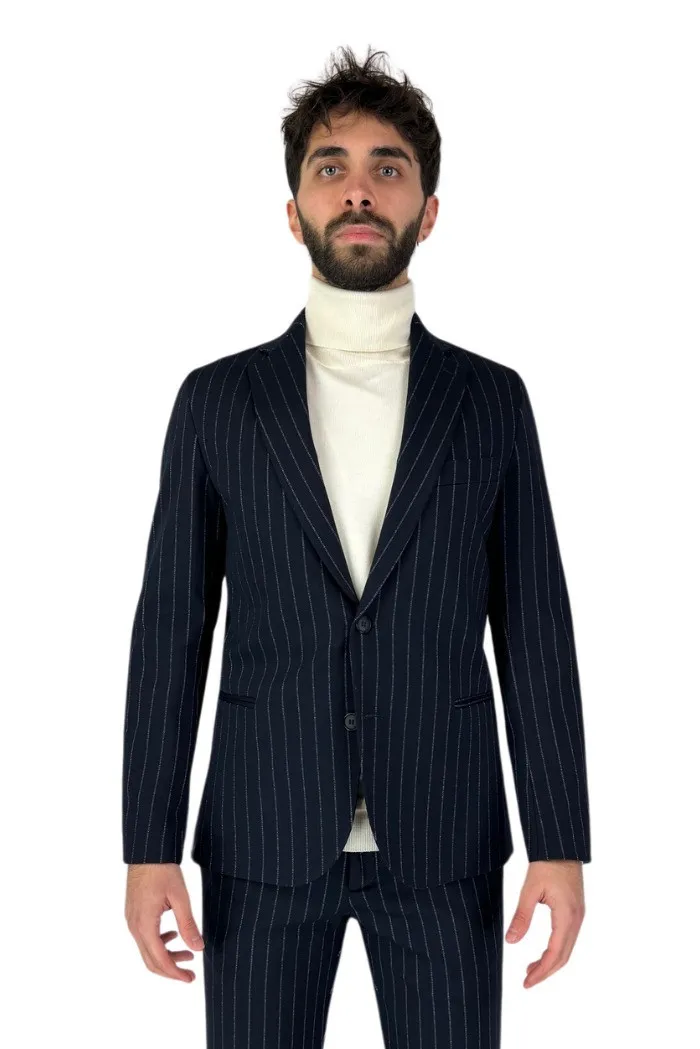 Privat Fashion abito monopetto gessato in misto viscosa Gentleman-abs900/r