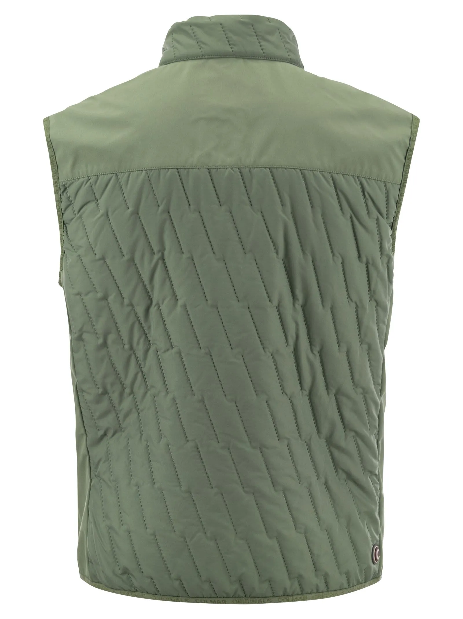 Quilted waistcoat with softshell inserts