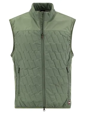 Quilted waistcoat with softshell inserts