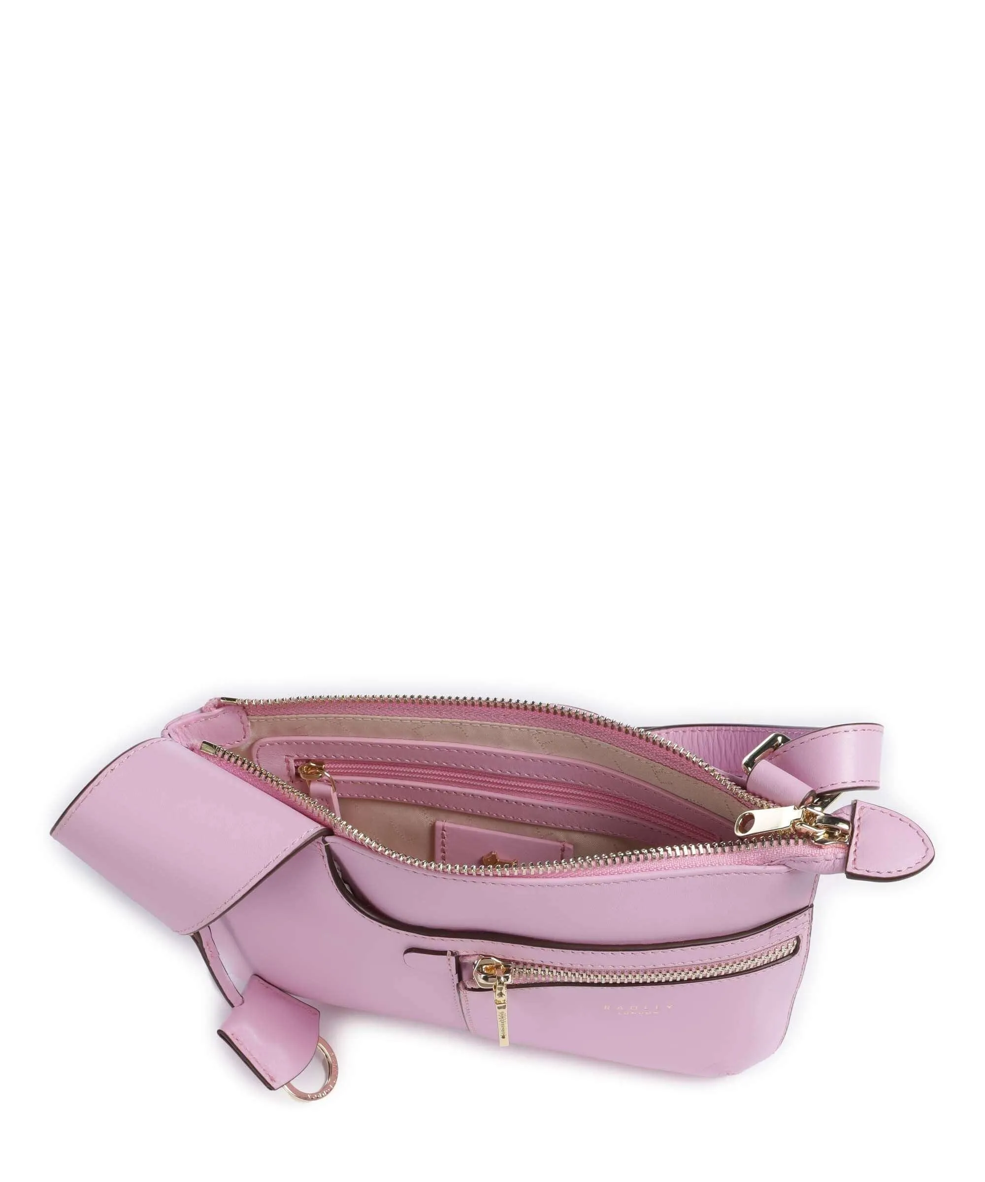  Radley London Pockets Icon Borsa a tracolla pelle di vacchetta finemente grana rosa  