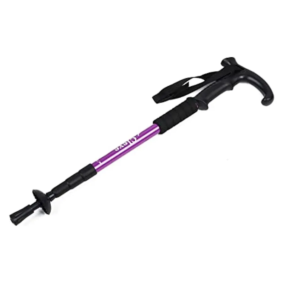 Ruilogod da passeggio, anti-shock regolabile estensibile, canna pieghevole 4 sezioni Telescoping, T Shaped rampicante Trekking P