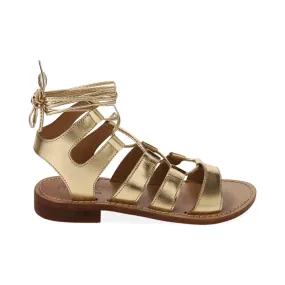 Sandali gladiator oro in pelle