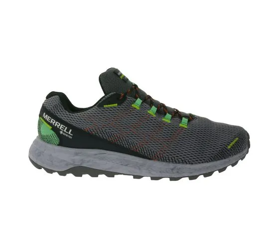 Scarpe da trail running Merrell Fly Strike GTX scarpe outdoor da uomo sostenibili e vegane Gore-Tex J067469 Grigio