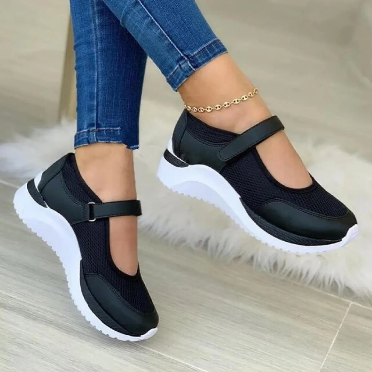 Scarpe in Mesh traspirante scarpe da ginnastica Casual con plateau da donna 2023 nuove calzature da passeggio da viaggio all'ape