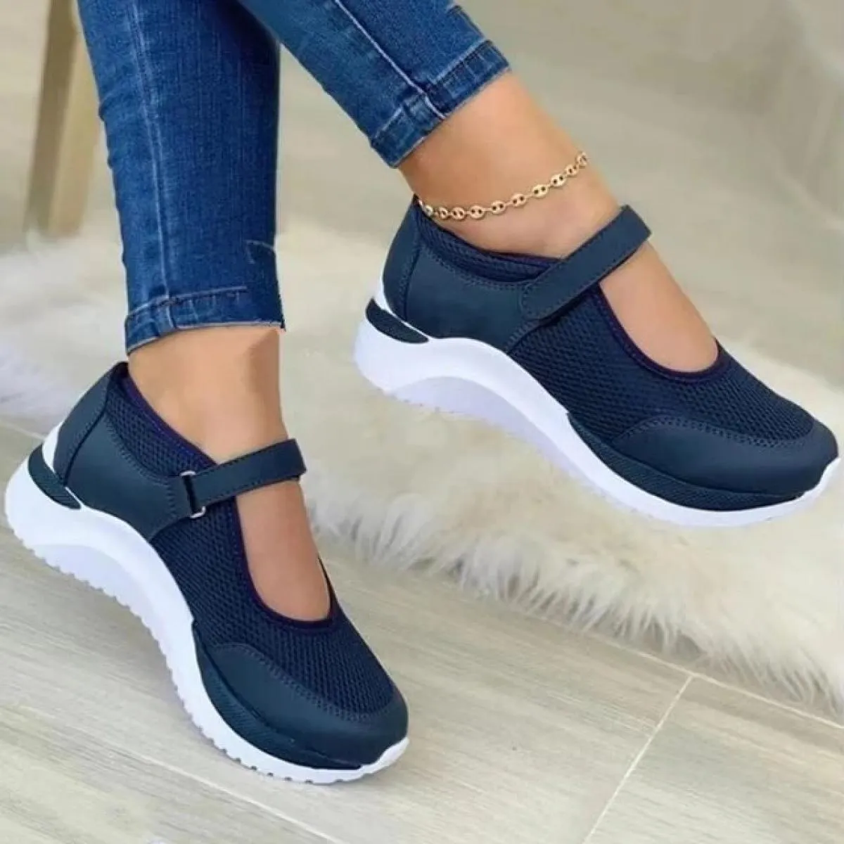 Scarpe in Mesh traspirante scarpe da ginnastica Casual con plateau da donna 2023 nuove calzature da passeggio da viaggio all'ape