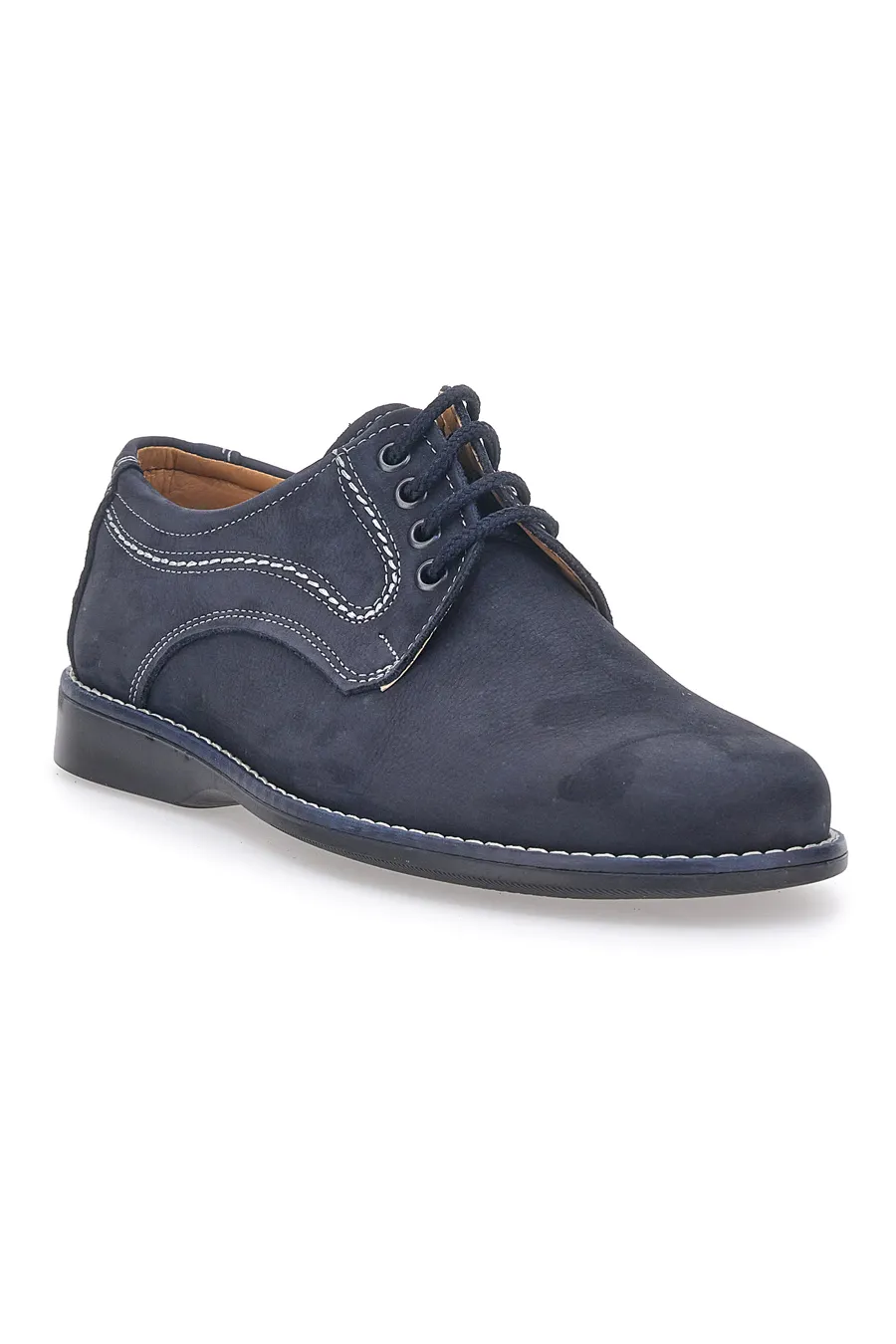 Scarpe Stringate Blu In Vera Pelle Marmaduke 3061