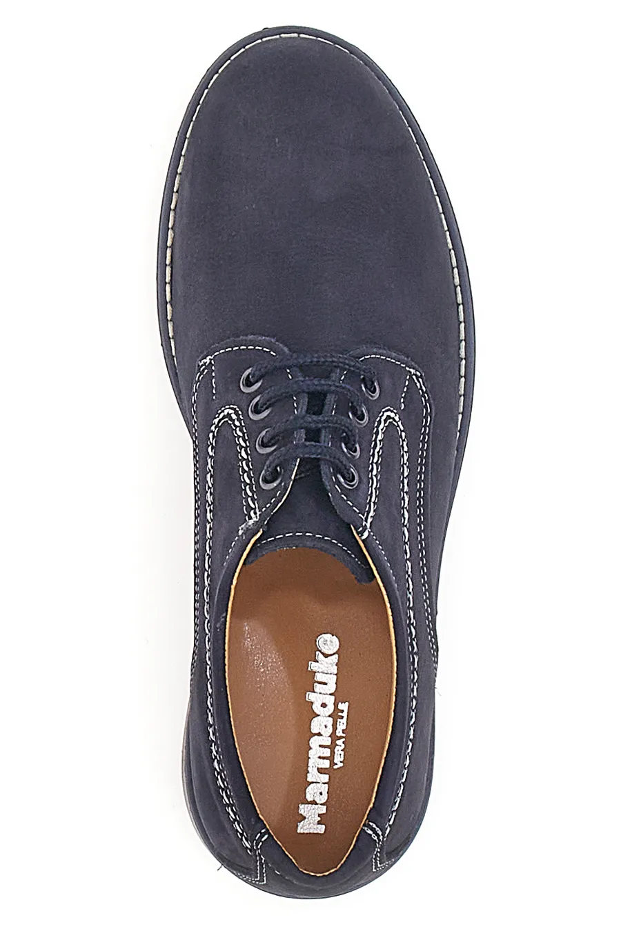 Scarpe Stringate Blu In Vera Pelle Marmaduke 3061