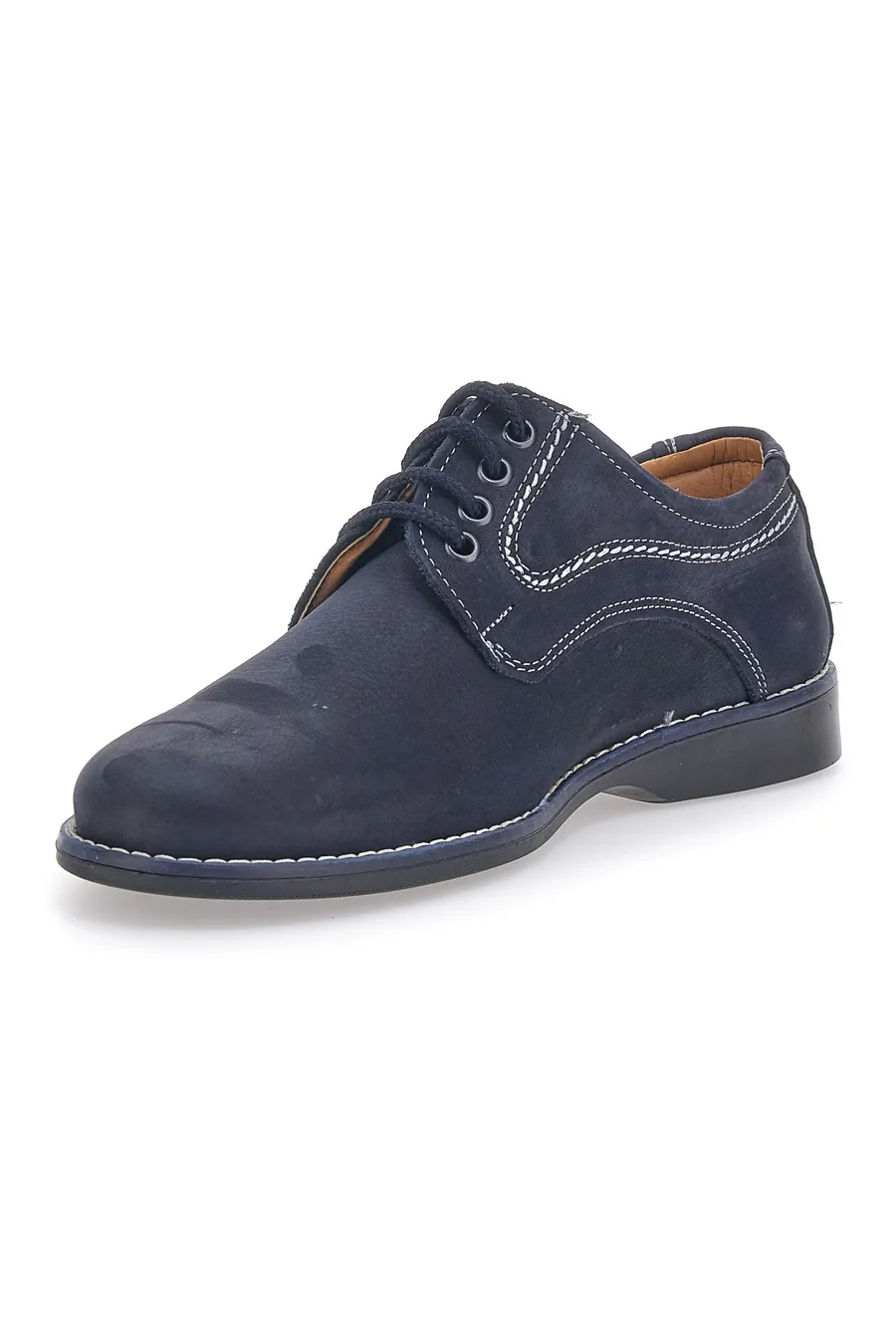 Scarpe Stringate Blu In Vera Pelle Marmaduke 3061