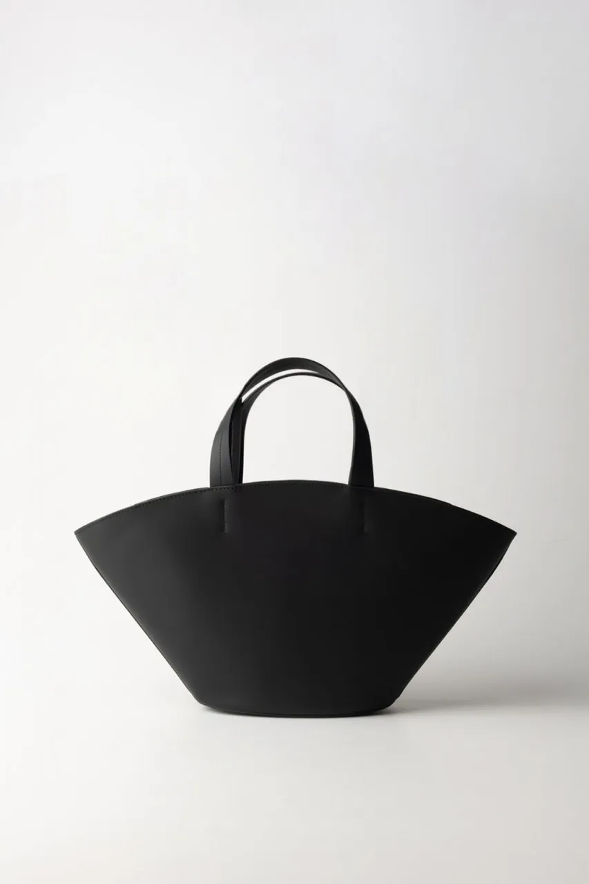 Shopping bag in pelle Nero