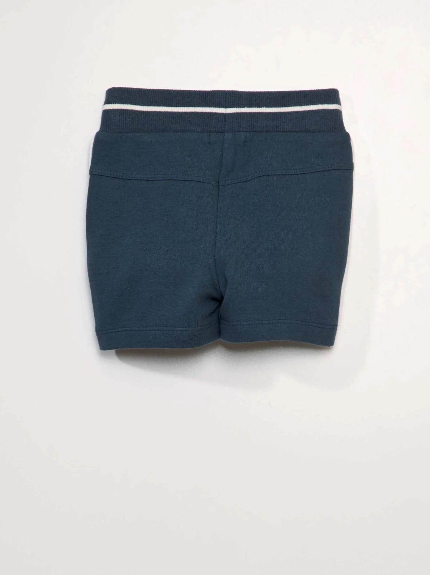 Shorts in tessuto felpato sportswear - blu