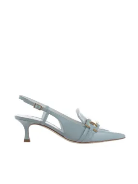 Slingback in vernice con tacco midi