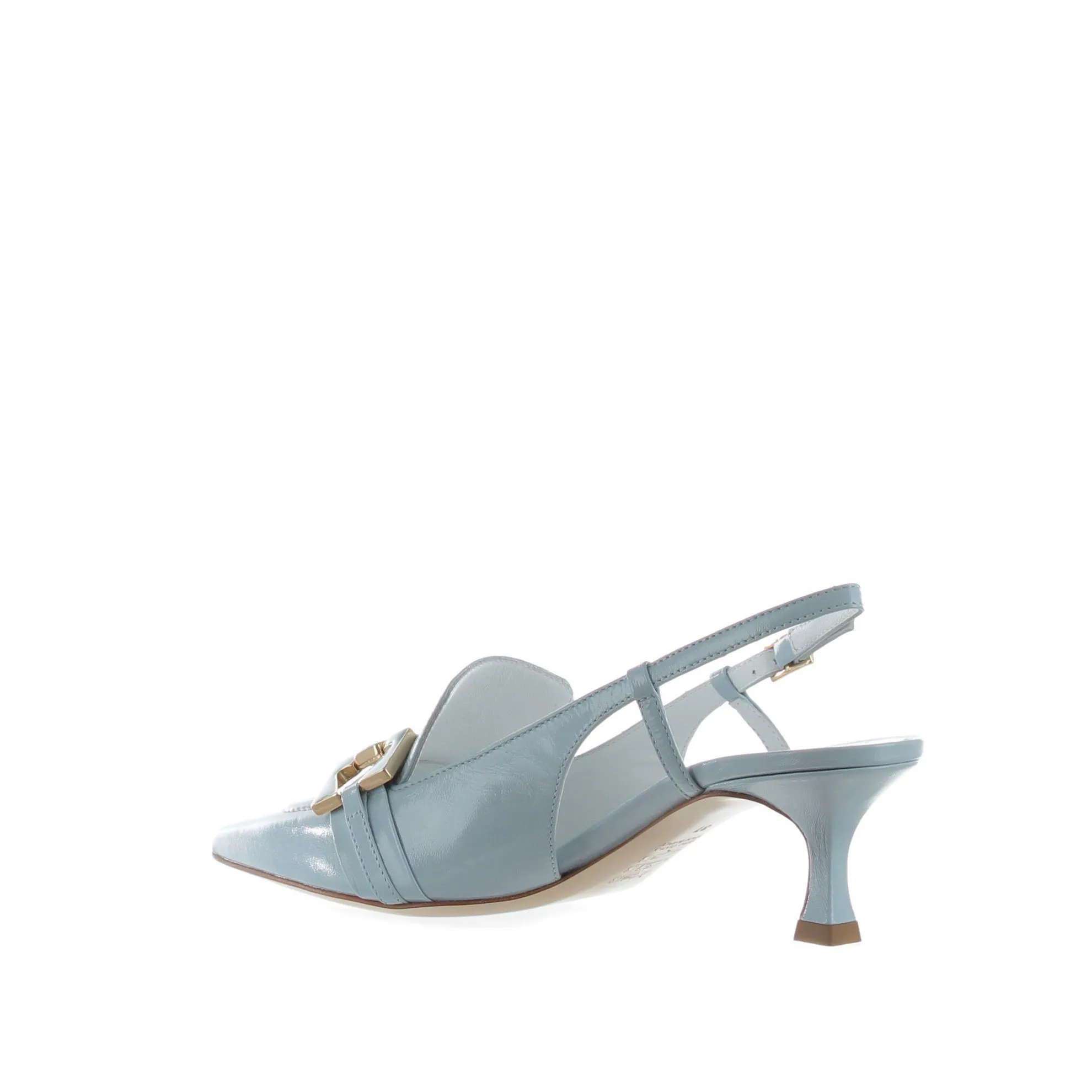 Slingback in vernice con tacco midi