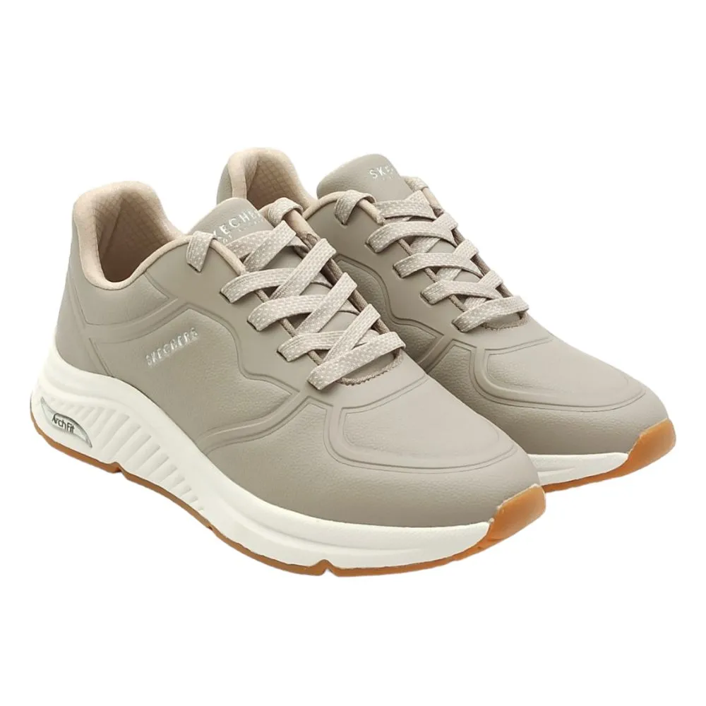 sneaker donna 150570 Taupe Skechers Arch Fit S-Miles-Mi