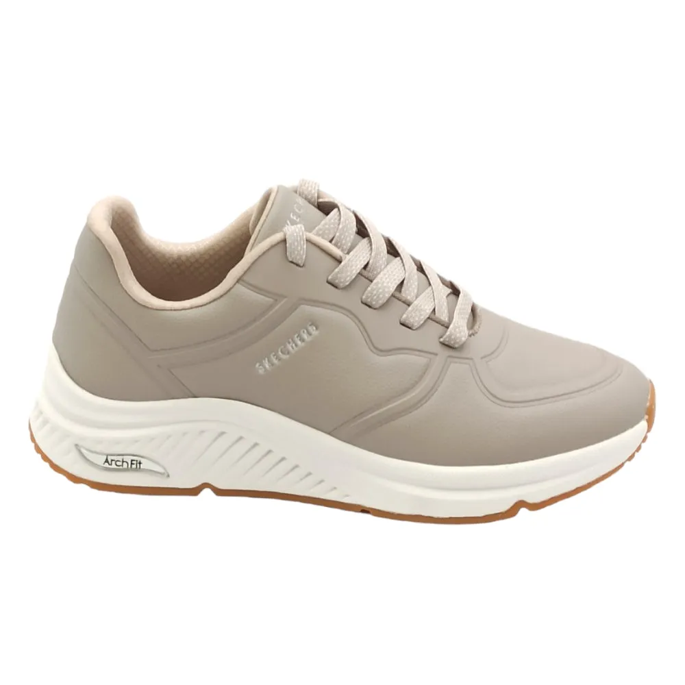 sneaker donna 150570 Taupe Skechers Arch Fit S-Miles-Mi