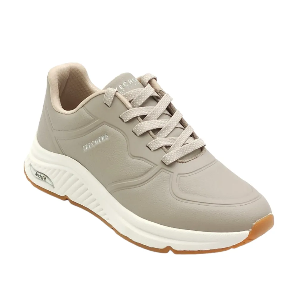 sneaker donna 150570 Taupe Skechers Arch Fit S-Miles-Mi