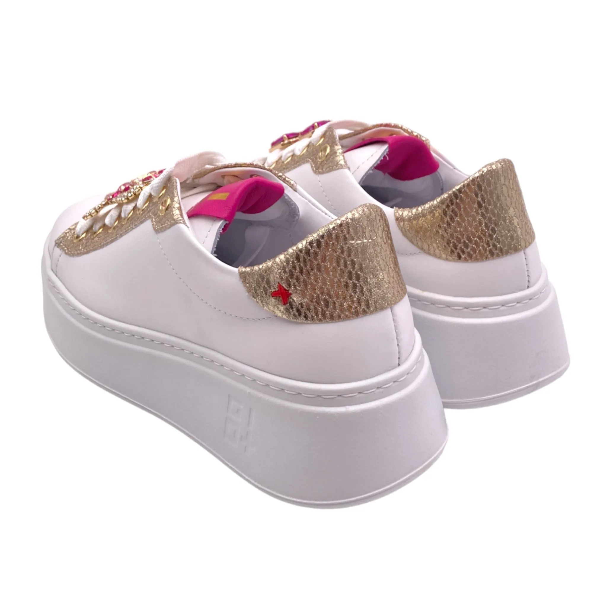 Sneaker Donna Gio+ PIA38B  combi bianco platino granchio