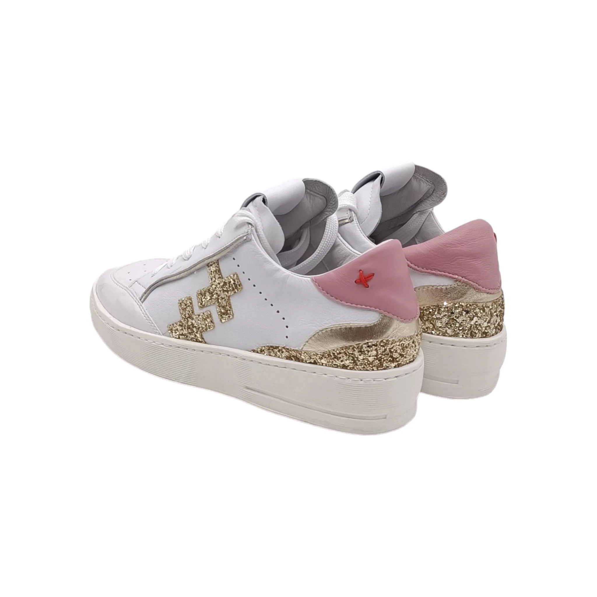 Sneaker Donna Gio+ VITTO 03 Gio white/platino/rosa