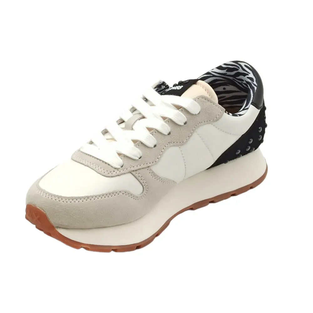 Sneaker Donna in Pelle sun68 z43206 Ally Studs Bianco