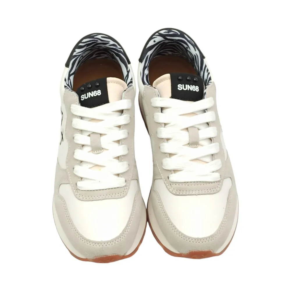 Sneaker Donna in Pelle sun68 z43206 Ally Studs Bianco