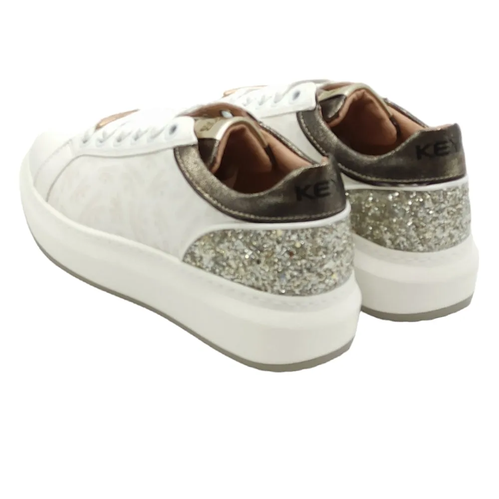 Sneaker Donna Keys K-8306 white/gold