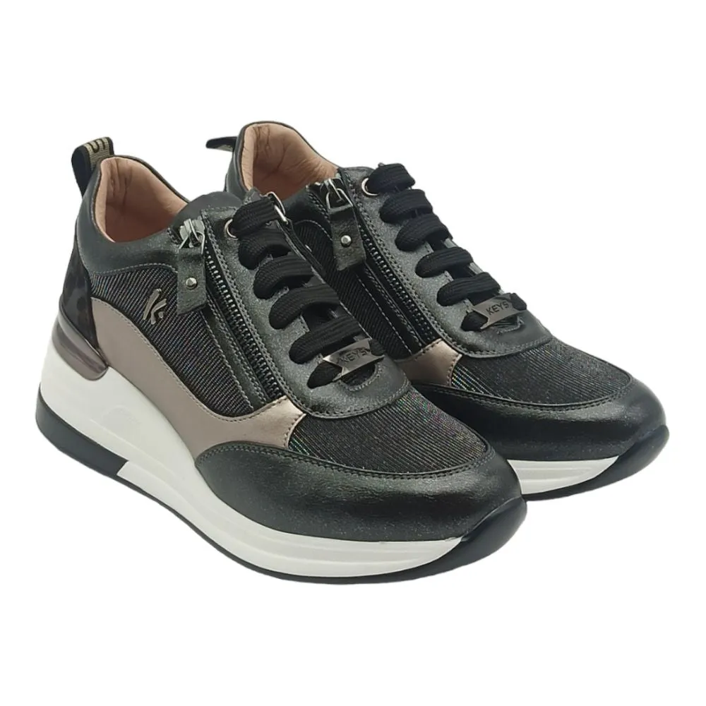 Sneaker donna Keys K 8323 black tortora